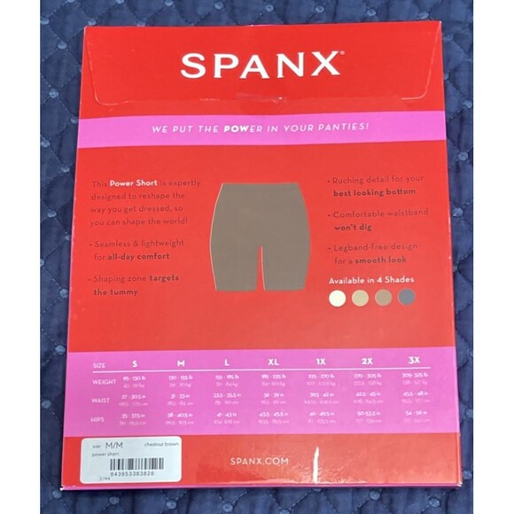 Spanx Women's Seamless Power Short Shaper Size Medium TS8 Chestnut Brown NWT - Picture 4 of 5
